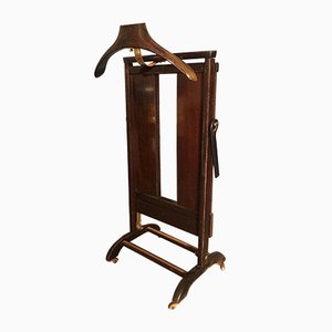 Vintage Walnut and Brass Details Valet from Fratelli Reguitti, 1970s-GGK-702571