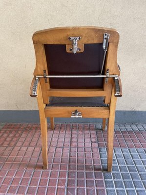 Vintage Walnut Barber's Chair, 1940s-YVY-1010019