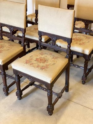 Vintage Walnut Chairs, Set of 10-NPC-1254483