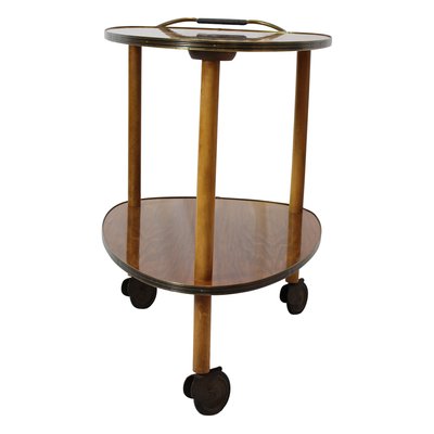 Vintage Walnut Serving Cart, 1950s-WFJ-859528