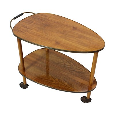 Vintage Walnut Serving Cart, 1950s-WFJ-859528