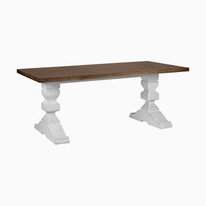 Vintage Walnut Top Dining Table-PSK-1002448