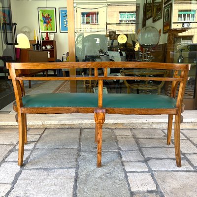 Vintage Walnut Tub Sofa, Italy, 1930s-BVG-1384381