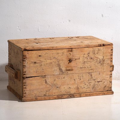 Vintage Washed Wood Trunk, 1920-ZNJ-2035292