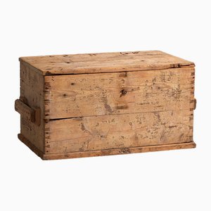 Vintage Washed Wood Trunk, 1920-ZNJ-2035292