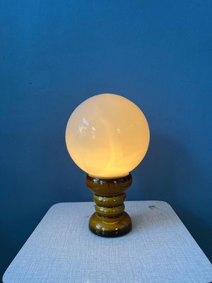 Vintage West German Ceramic Table Lamp in Dark Yellow Colour-ZBK-1345724