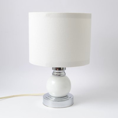 Vintage White and Chrome Table Lamp from Massive, 1970s-IXK-936314