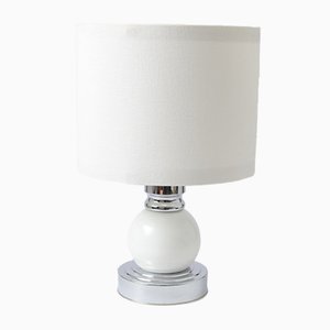 Vintage White and Chrome Table Lamp from Massive, 1970s-IXK-936314