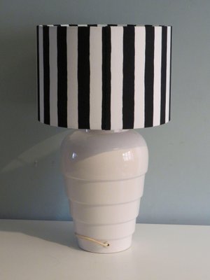 Vintage White Ceramic Table Lamp, 1980s-UKG-1778480