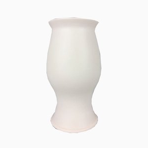 Vintage White Ceramic Vase by Franco Pozzi, 1970s-YBU-933292