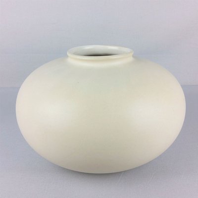 Vintage White Ceramic Vase from Carstens, 1960s-YBU-933279