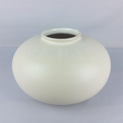 Vintage White Ceramic Vase from Carstens, 1960s-YBU-933279