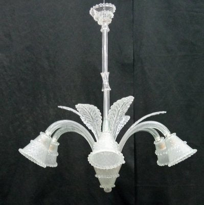 Vintage White Chandelier, 1940s-TTJ-1731735