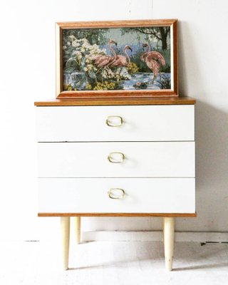 Vintage White Chest of Drawers, 1960s-OXJ-864598