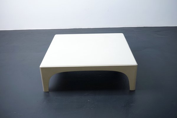 Vintage White Fiberglass Cubism Side Table, 1970s-CIP-1144112