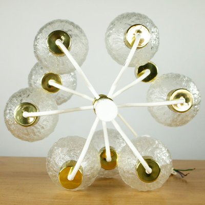 Vintage White Glass Ball Ceiling Lamp-FUP-705947