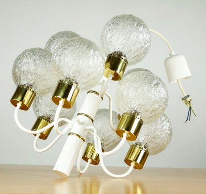 Vintage White Glass Ball Ceiling Lamp-FUP-705947