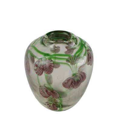 Vintage White Glass Vase-VMM-1813912