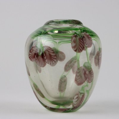 Vintage White Glass Vase-VMM-1813912