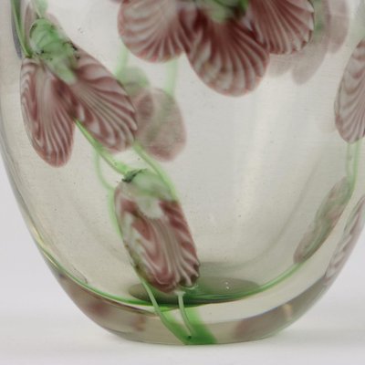 Vintage White Glass Vase-VMM-1813912