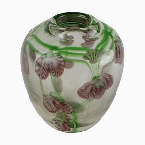 Vintage White Glass Vase-VMM-1813912