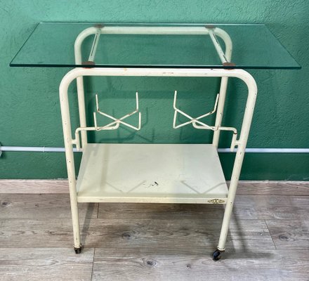 Vintage White Hospital Table-ROJ-1317849