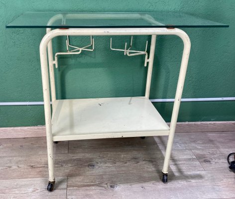 Vintage White Hospital Table-ROJ-1317849