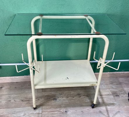 Vintage White Hospital Table-ROJ-1317849