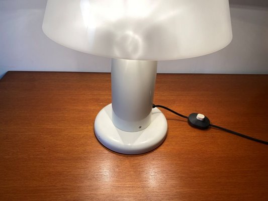 Vintage White Lacquered Metal Lamp from Guzzini, 1970s-ZYJ-971866