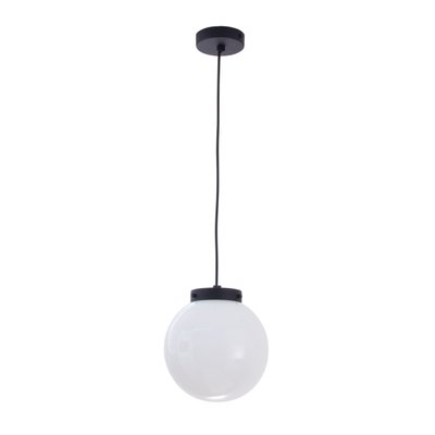 Vintage White Milk Glass Suspension Light, Italy-MPO-1361772