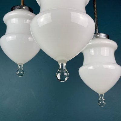 Vintage White Murano Glass Pendant Lamp, Italy, 1960s-WQC-1071227