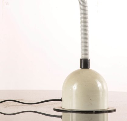 Vintage White Table Lamp with Articulated Stem, Italy, 1980s-RAQ-669927