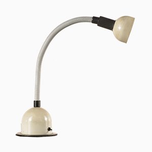 Vintage White Table Lamp with Articulated Stem, Italy, 1980s-RAQ-669927