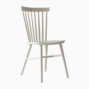 Vintage White Wooden Chair, 1960s-QWP-2042084