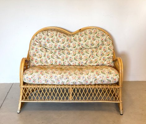 Vintage Wicker and Bamboo Sofa from Gervasoni 1980s-NPC-1317592