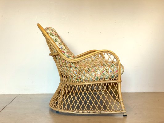 Vintage Wicker and Bamboo Sofa from Gervasoni 1980s-NPC-1317592