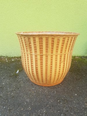 Vintage Wicker Cache Pot, 1970s-AIU-733712