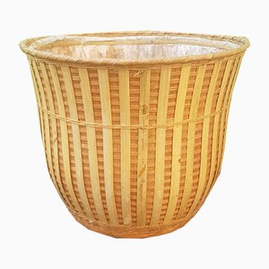 Vintage Wicker Cache Pot, 1970s-AIU-733712