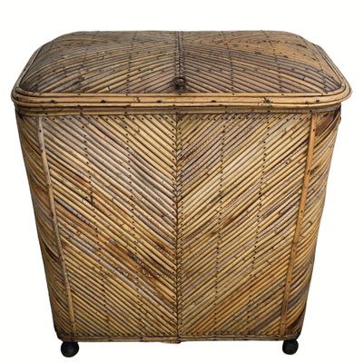 Vintage Wicker Chest in Bamboo, 1930s-BHG-1453018