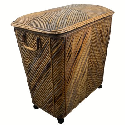 Vintage Wicker Chest in Bamboo, 1930s-BHG-1453018