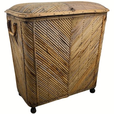 Vintage Wicker Chest in Bamboo, 1930s-BHG-1453018