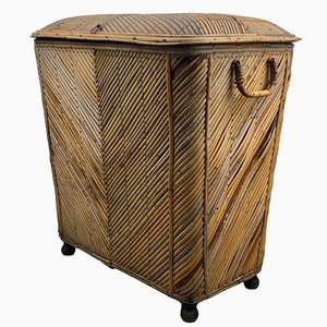 Vintage Wicker Chest in Bamboo, 1930s-BHG-1453018