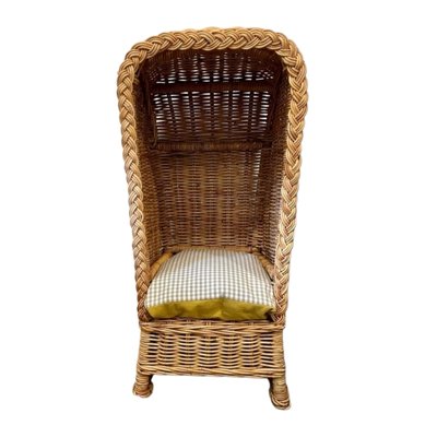 Vintage Wicker Children's Trone Chair-TCS-1765616