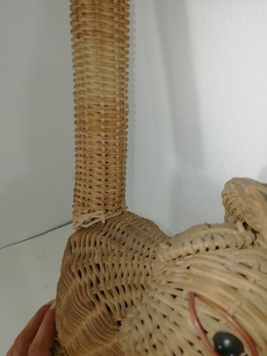 Vintage Wicker Hanging Monkey, 1960s-HNE-1353282