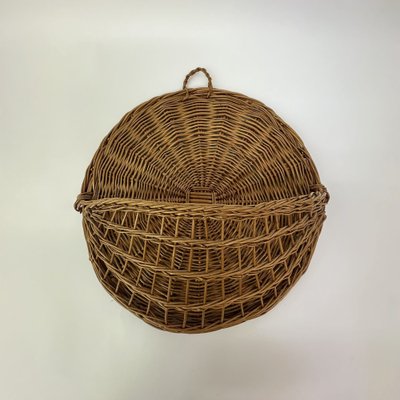 Vintage Wicker Wall Basket, 1970s-BGP-1721188