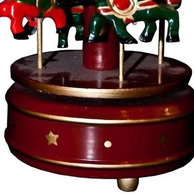 Vintage Wind Up Musical Carousel Toy, 1950s-ZCI-752673