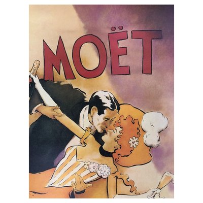 Vintage Wine Advertising Moët & Chandon Poster by Vince McIndoe, 1990s-TCS-2043302