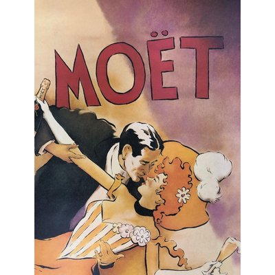 Vintage Wine Advertising Moët & Chandon Poster by Vince McIndoe, 1990s-TCS-2043302