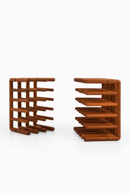 Vintage Wine Racks in Teak, 1950s, Set of 5-SC-1796794