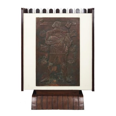 Vintage Wood and Copper Bar Cabinet by Luigi Scremin-RCE-1191408